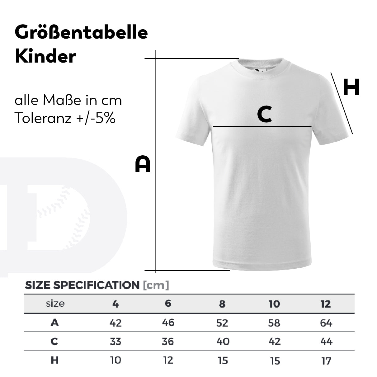 Baseball | T-Shirt Kinder in 2 Farben – DUKES vertikal #1