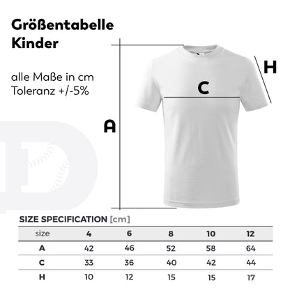 Baseball | T-Shirt Kinder in 2 Farben – DUKES vertikal #1