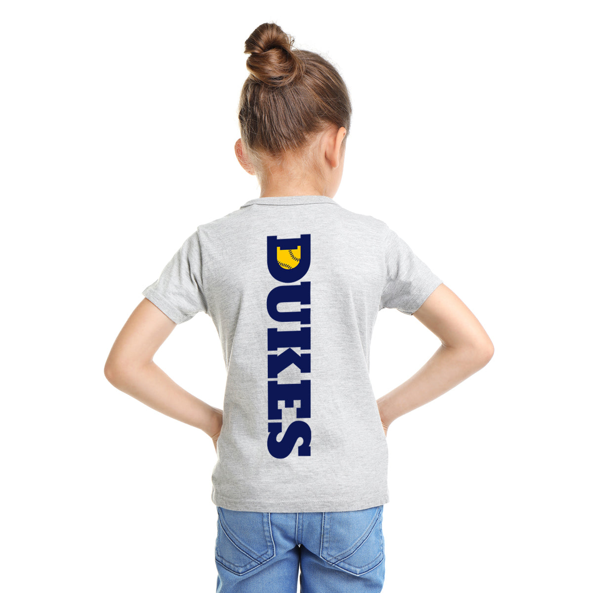 Softball | T-Shirt Kinder in 2 Farben – DUKES vertikal #1